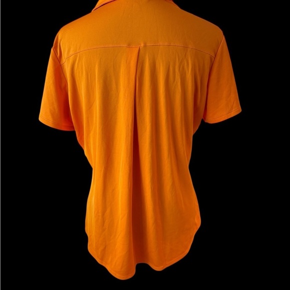 Adidas Orange Short Sleeve Polo Shirt Relaxed Fit size xl - Picture 2 of 4